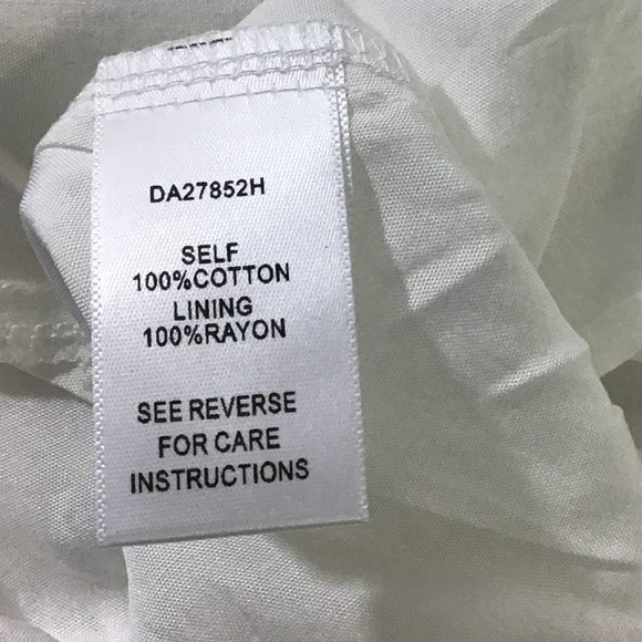 AaKaa SZ M White Lace Cotton Belted Long Sleeve Flutter Mini Dress NWT B21 - Picture 6 of 6